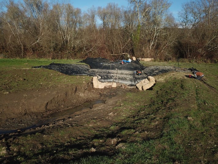 Jacoby Creek Bank Washout, Isolation with AquaDams